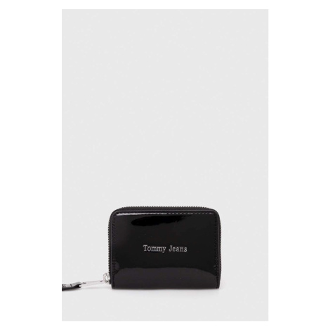 Peňaženka Tommy Jeans dámsky, čierna farba Tommy Hilfiger