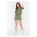 Trendyol Khaki Waffle Fabric Knitted Pajama Set