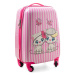 Ružový pásikavý kufor pre deti &quot;Kitty&quot; - veľ. M