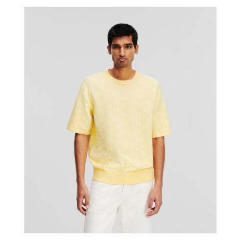 Sveter Karl Lagerfeld Kl Monogram Knitted Tee Lemon Drop