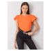 Orange women's cotton blouse