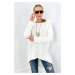 Sweater with necklace Grayish white