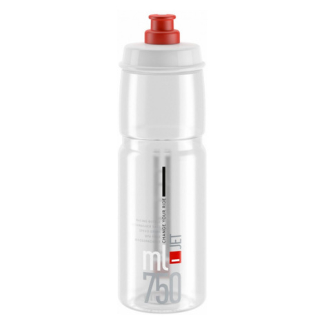 ELITE-Fľaša JET transparentná červené logo 750 ml Biela
