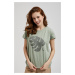 Women's T-shirt with MOODO print - olive