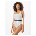 Calvin Klein Swimwear Jednodielne plavky  svetlosivá / čierna / biela