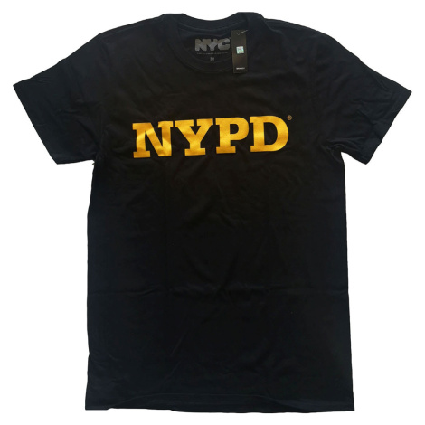 New York City tričko NYPD Text Logo Čierna