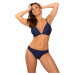 TMAVOMODRÉ JEDNOFAREBNÉ PUSH-UP BIKINY FREJA M-736 (2)