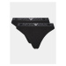 Emporio Armani Underwear Súprava 2 kusov stringových nohavičiek 163333 4R223 00020 Čierna