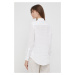 Ľanová košeľa Lauren Ralph Lauren dámska, biela farba, regular, s klasickým golierom, 2007827770