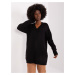 Black long classic neckline sweater