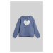 MIKINA GANT HEART GRAPHIC SWEAT C-NECK WASHED BLUE