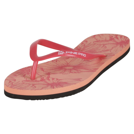 Women's summer flip-flops ALPINE PRO NERILLA peach pink