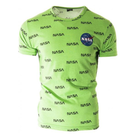 Pánske zelené tričko s potlačou NASA