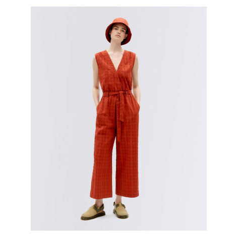 Thinking MU Orangered Cuadrito Winona Jumpsuit ORANGERED