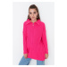 Trendyol Fuchsia Thessaloniki Braided Zippered Knitwear Sweater