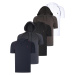 QUINTET SET T8570 DEWBERRY HOODIE MEN'S T-SHIRT-BLACK-WHITE-NAVY BLUE-ANTHRACITE-KHAKI