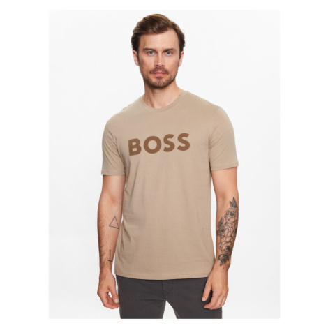 Boss Tričko 50481923 Béžová Regular Fit Hugo Boss