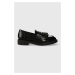 Kožené mokasíny Vagabond Shoemakers ALEX W dámske, čierna farba, na plochom podpätku, 5648.004.2