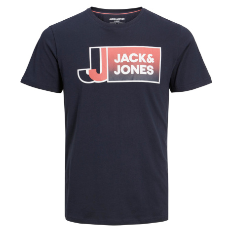 Jack&Jones Pánske tričko JCOLOGAN Stan dard Fit 12228078 Navy Blazer S Jack & Jones