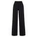 Women's wide pleated trousers - black