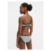 Čierno-biely dámsky vzorovaný spodný diel plaviek Calvin Klein Underwear