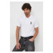 Polo tričko Karl Lagerfeld pánske,biela farba,s nášivkou,500221.745022