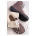 Hnedé kožené členkové barefoot topánky Winter 2.0. Neo