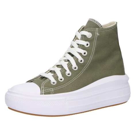 CONVERSE Členkové tenisky 'CHUCK TAYLOR ALL STAR MOVE'  kaki / biela