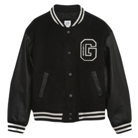 GAP VARSITY Dievčenská bunda, čierna, veľkosť