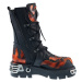 topánky kožené NEW ROCK Vampire Boots (107-S1) Black-Orange Čierna červená