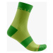 CASTELLI Cyklistické ponožky klasické - VELOCISSIMA 12 - svetlo zelená/zelená