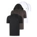 TRIPLE SET T8570 DEWBERRY HOODED MEN'S T-SHIRT-BLACK-WHITE-KHAKI