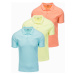 Ombre Set of men's pique knit polo shirts 3-pack