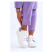Bielo-fialové nízke tenisky pre dámy