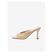 Light brown women's heeled slippers ONLY Aiko - Women