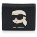 Peňaženka Karl Lagerfeld K/Ikonik 2.0 Leather Bifld Wlt Čierna