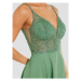 Swing Koktejlové šaty 5AE19300 Zelená Slim Fit