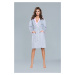 Comfortable robe with long sleeves - pink
