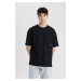 DEFACTO Boxy Fit Crew Neck Printed Short Sleeve T-Shirt