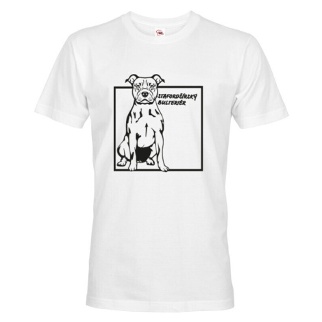 Pánské tričko pre milovníkov psov s potlačou Stafordsirský bulteriér