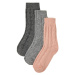 Ponožky, pletené (3 ks v balení) s osmičkovým vzorom