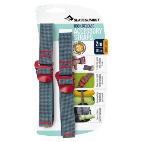 Sea To Summit Accessory Straps with Hook Release Red 20mm Webbing/2m