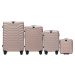 CHAMPAGNE 4DIELNA SADA KUFROV PEAFOWL PEA01, SET OF 4 SUITCASES (L, M, S, XXS) WINGS, CHAMPAGNE