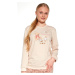 Dievčenské pyžamo Cornette Evening - bavlna Svetlobéžová
