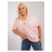 Plus Size Peach Blouse with Patches