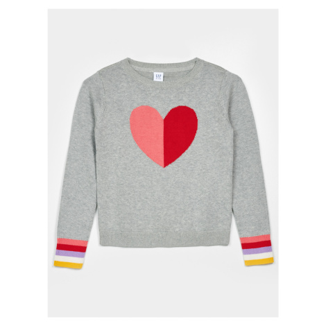 Detský sveter s motívom srdca GAP - Dievčatá