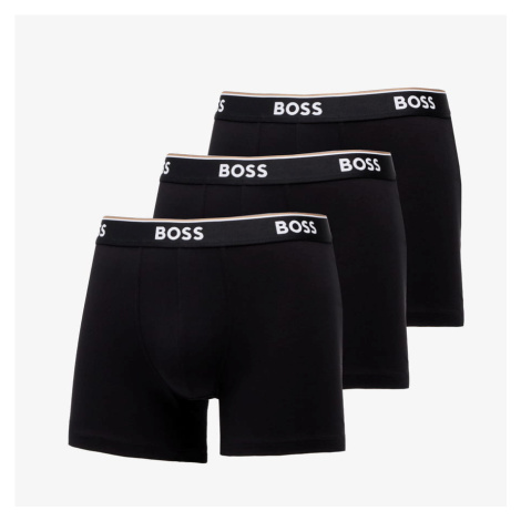 Hugo Boss 3-Pack of Stretch-Cotton Boxer Briefs With Logos Černé
