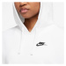 Nike NSW CLUB FLC HOODIE SSNL Dámska mikina, biela, veľkosť