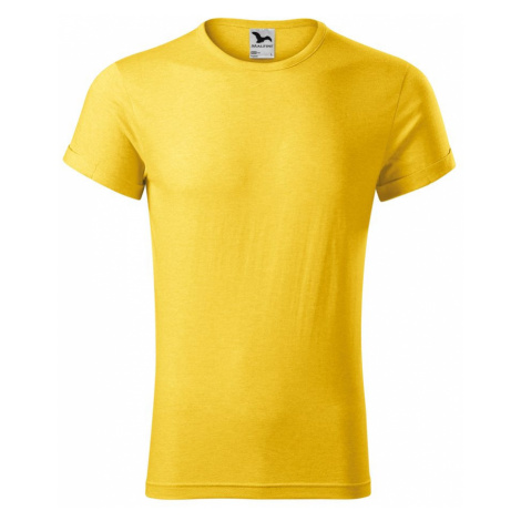 MALFINI Pánske tričko Fusion - Žltý melír
