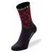 BIOTEX Cyklistické ponožky klasické - MERINO - červená/čierna